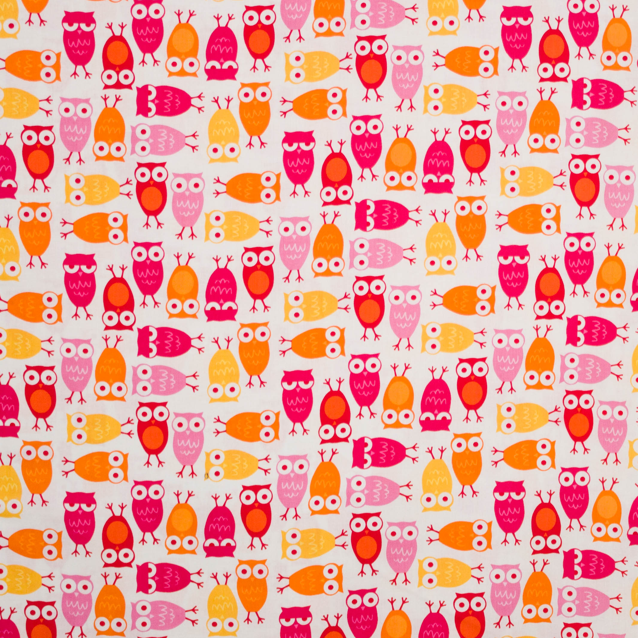 Katoen wit uiltjes motief