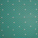 French terry turquoise regenboog motief