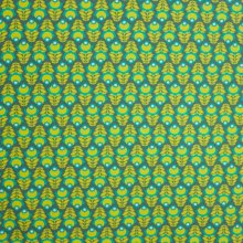 Tricot groen bloemen motief