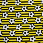 Geel-Zwart gestreept katoen voetbalprint