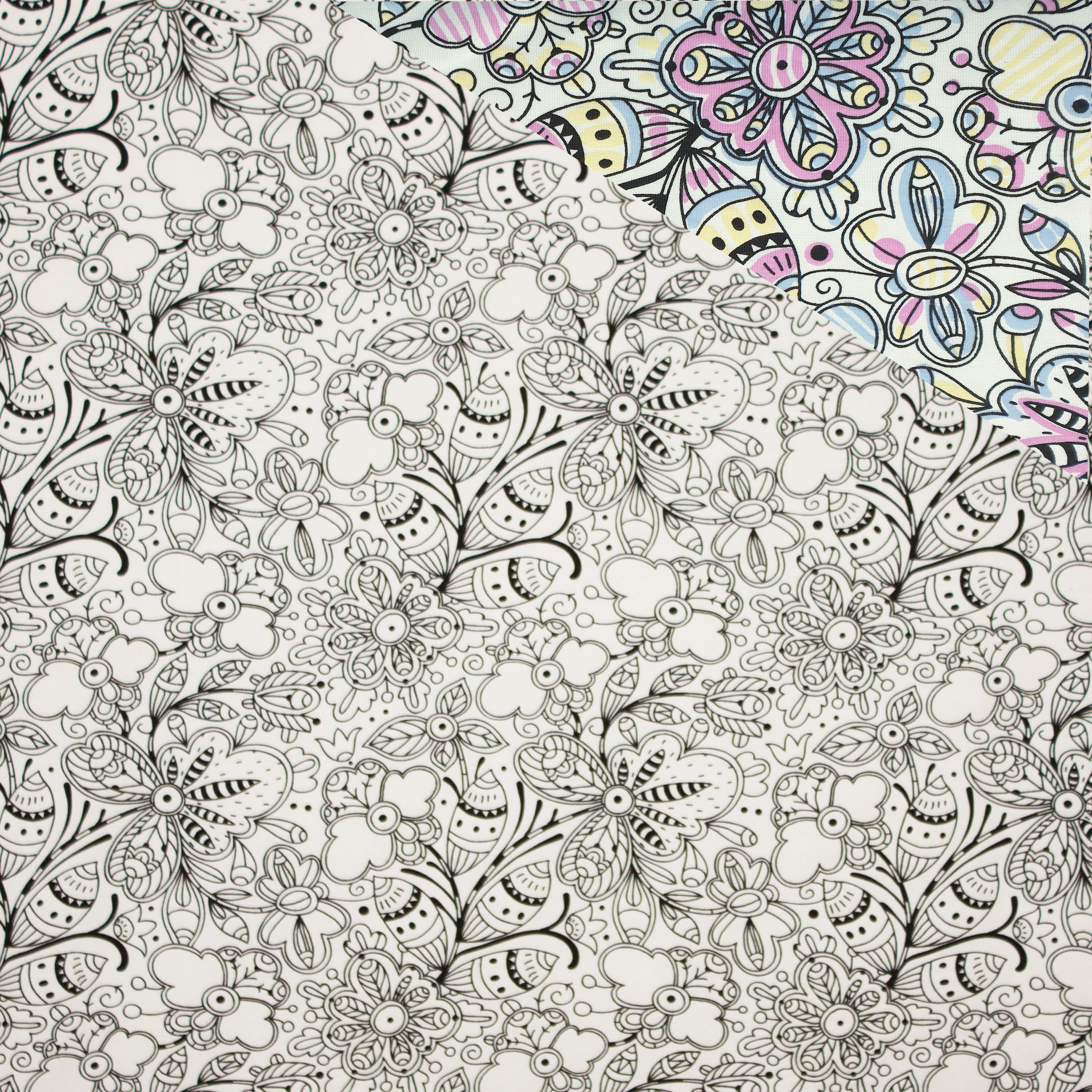 Kleur veranderende tricot bloemen motief