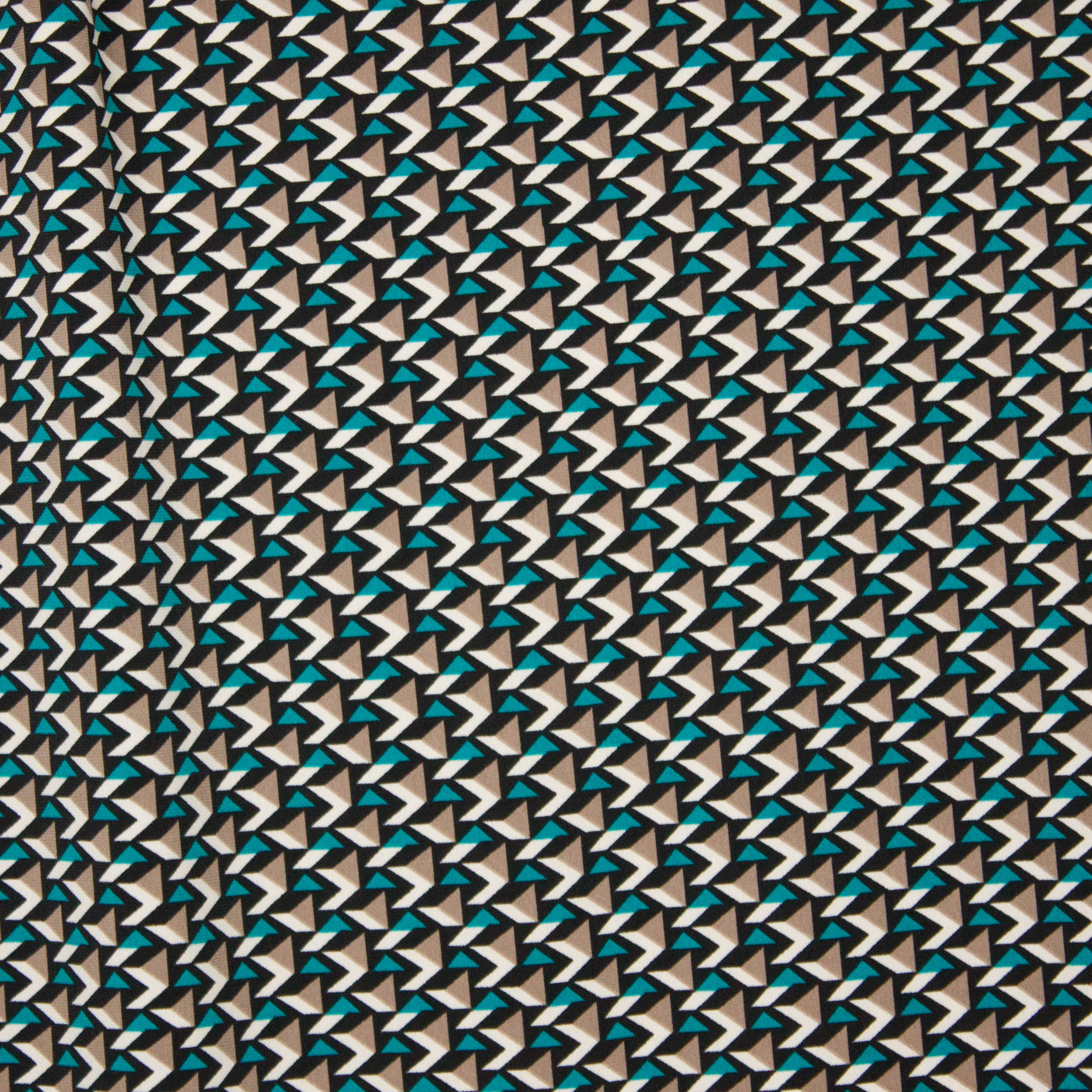 Rekbare polyester met abstracte print