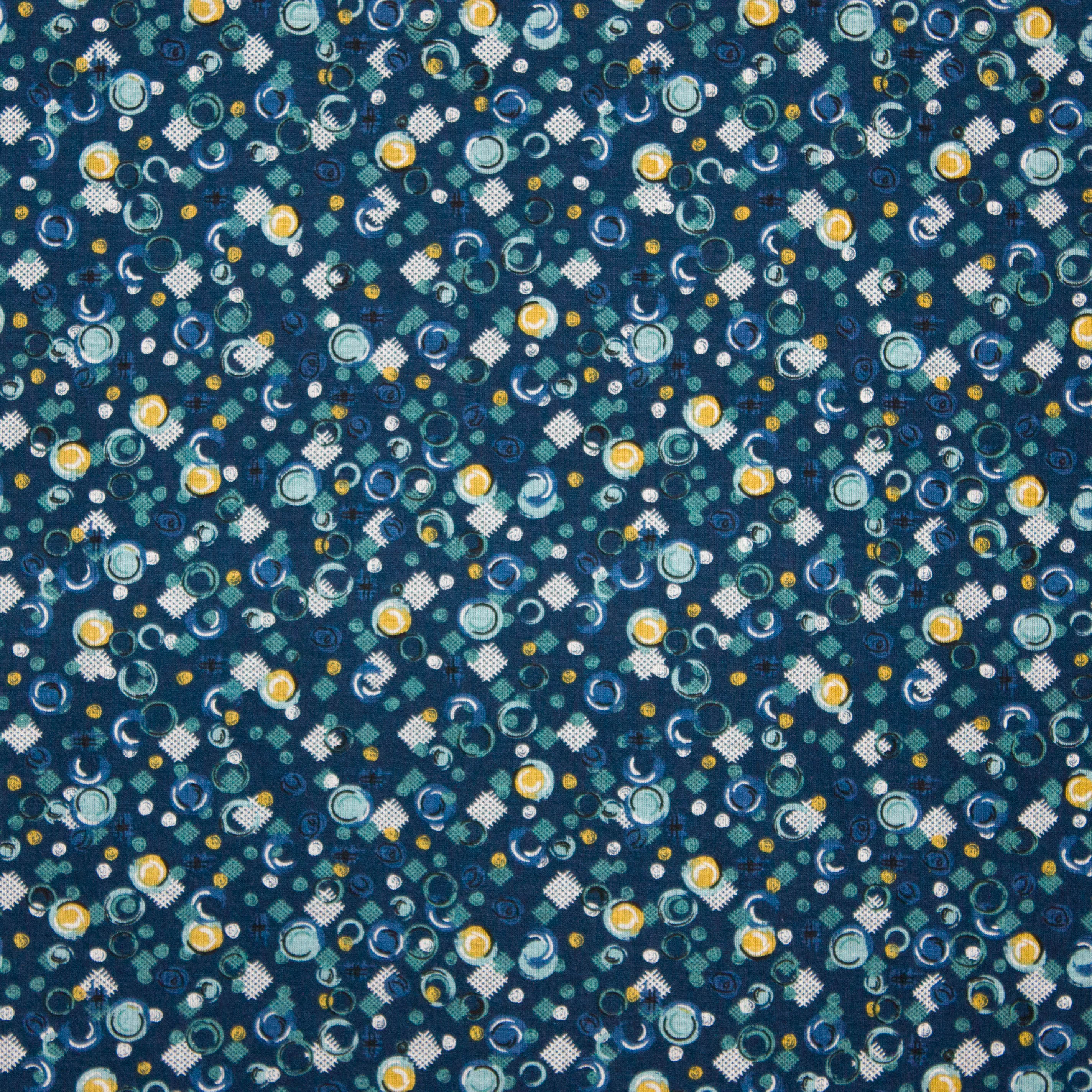 Blauwe punta di roma met abstract motief