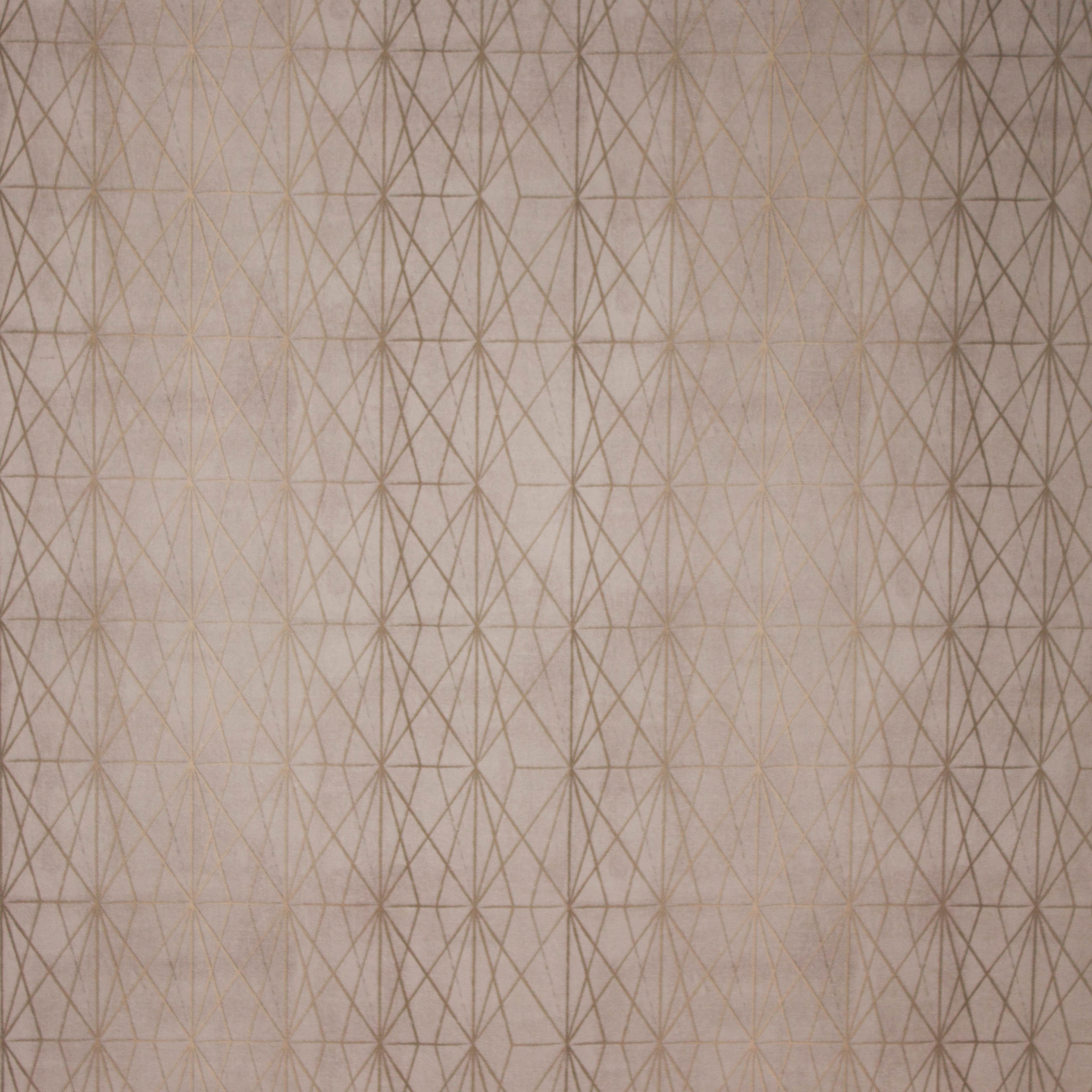 Canvas champagne geometrisch motief