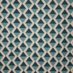 Canvas blauw geometrisch motief