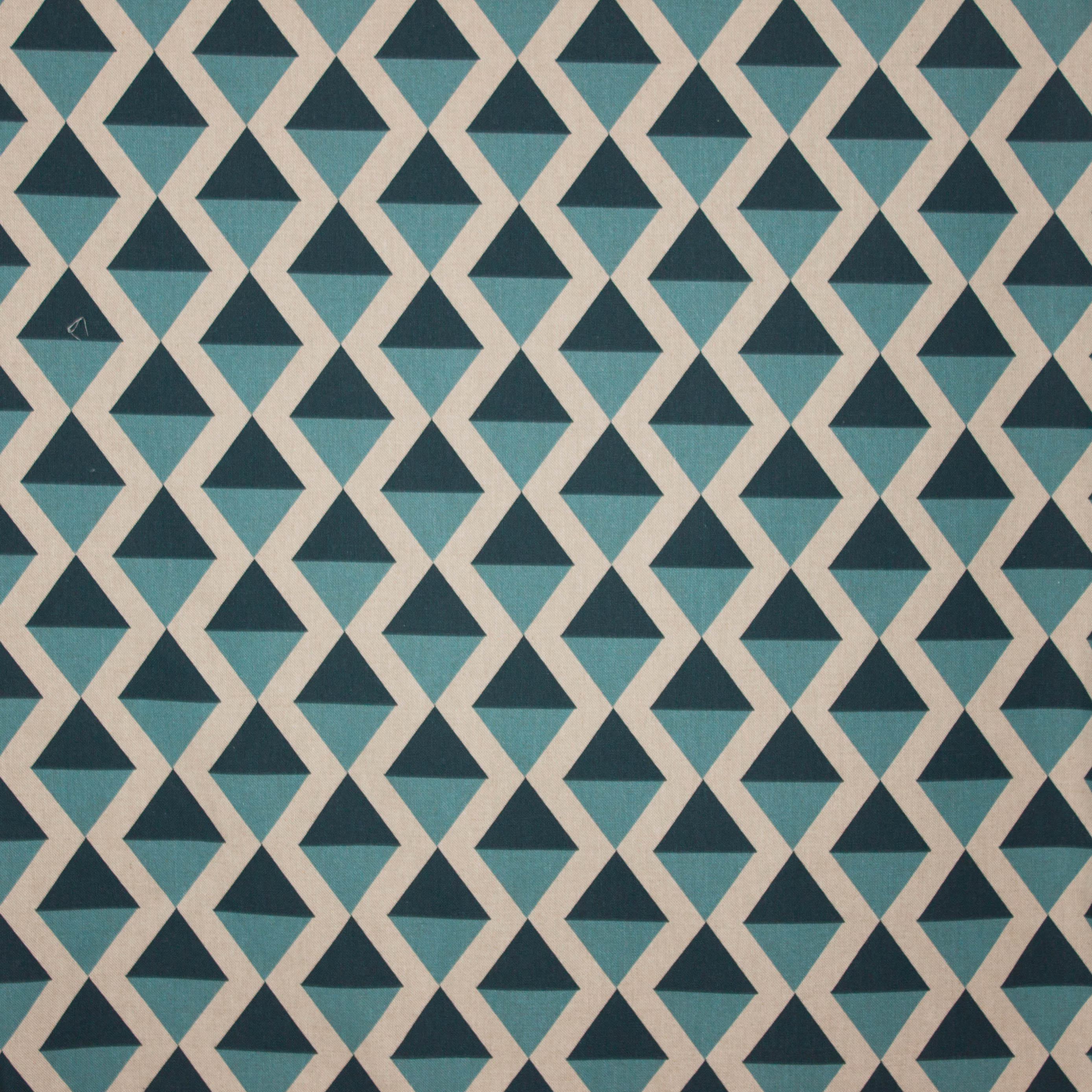 Canvas blauw geometrisch motief