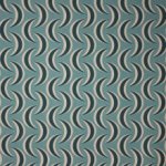 Canvas blauw halve maantjes motief