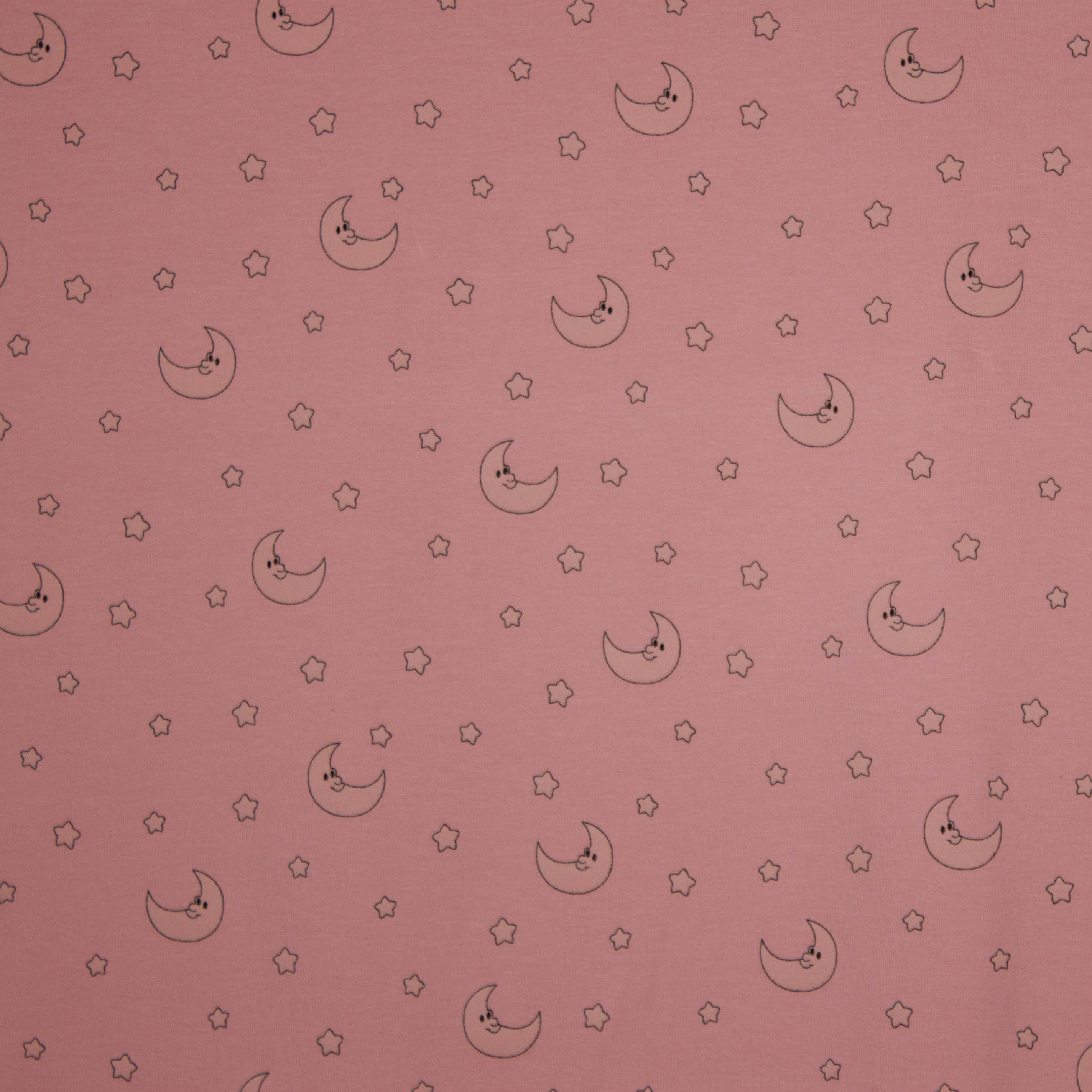 Glow in the dark maantjes en sterretjes roze