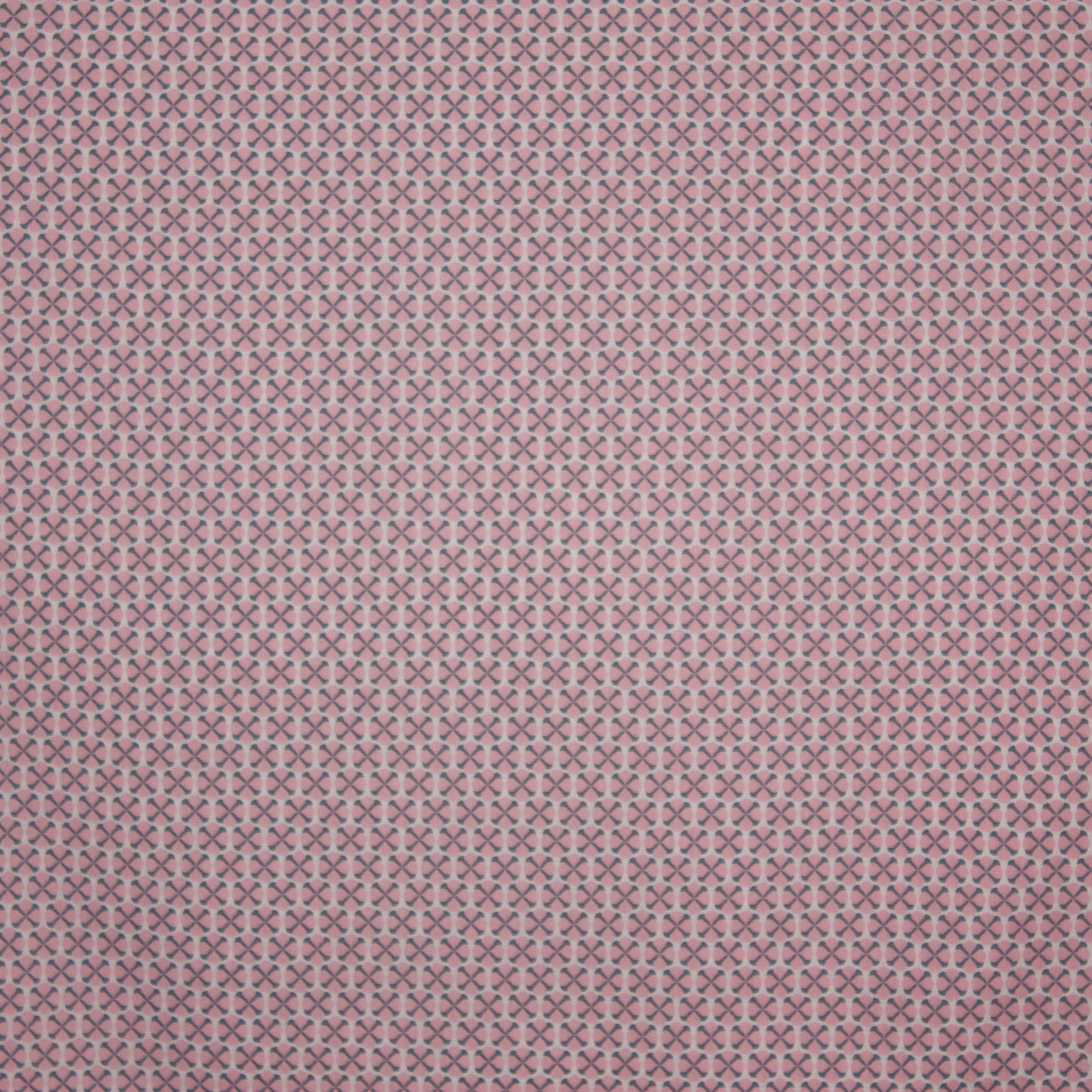 Roze katoen met abstract bloemenmotief