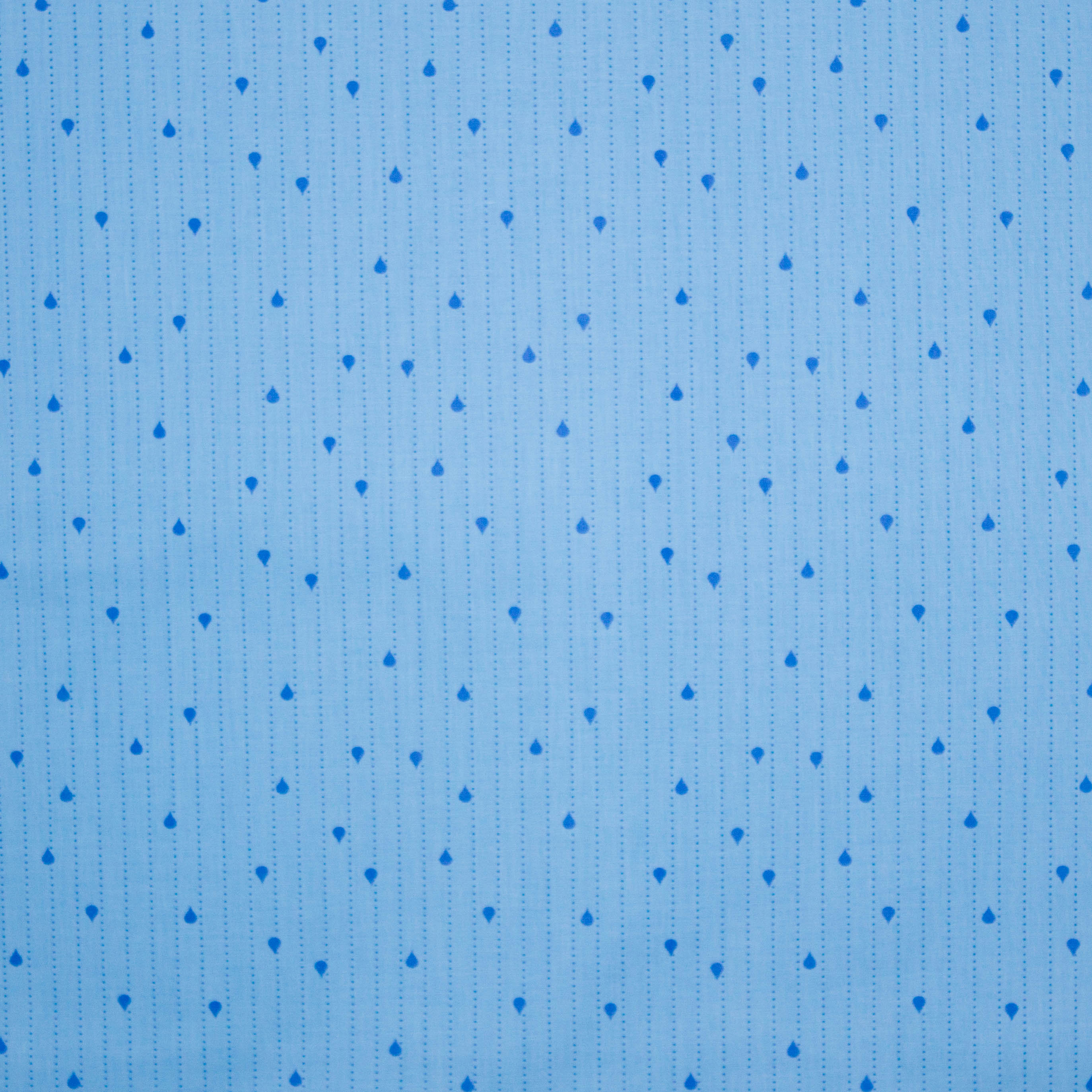 Blauwe katoen met druppeltjesmotief