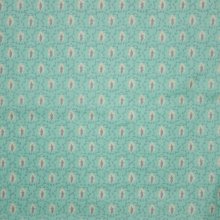 Katoen groen met  abstract bloemetjesmotief