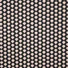 Zwarte katoen met schelp motief