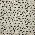 Creme katoen tricot met dinosaurus motief