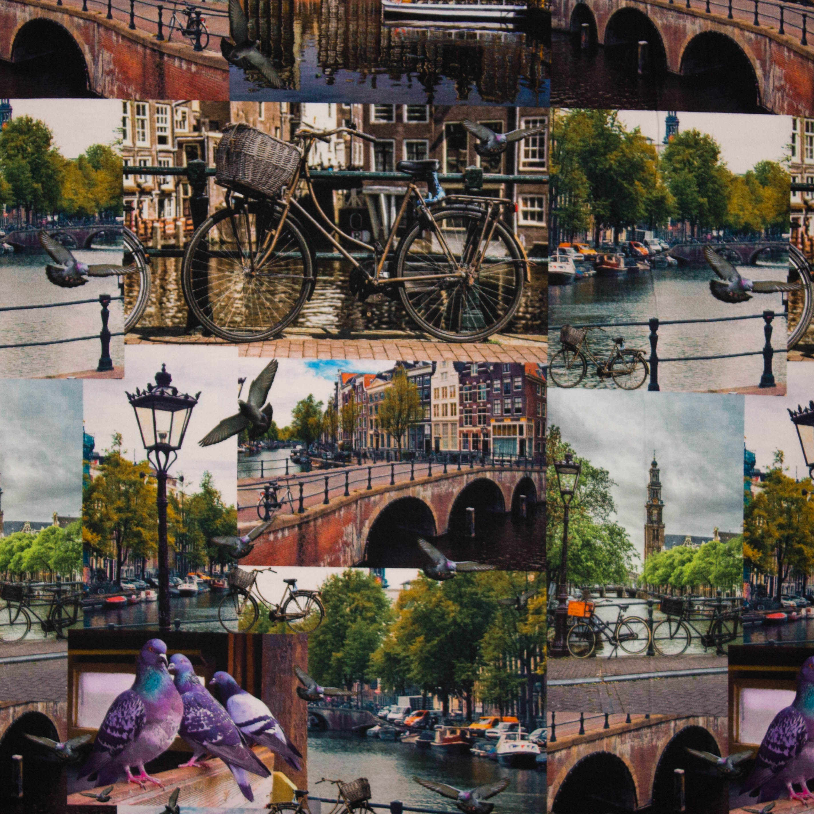 French terry met digitale fotoprint