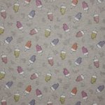 Grijze tricot met glitterend ijsjes motief