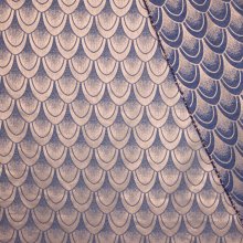 Jacquard double face blauw rosé