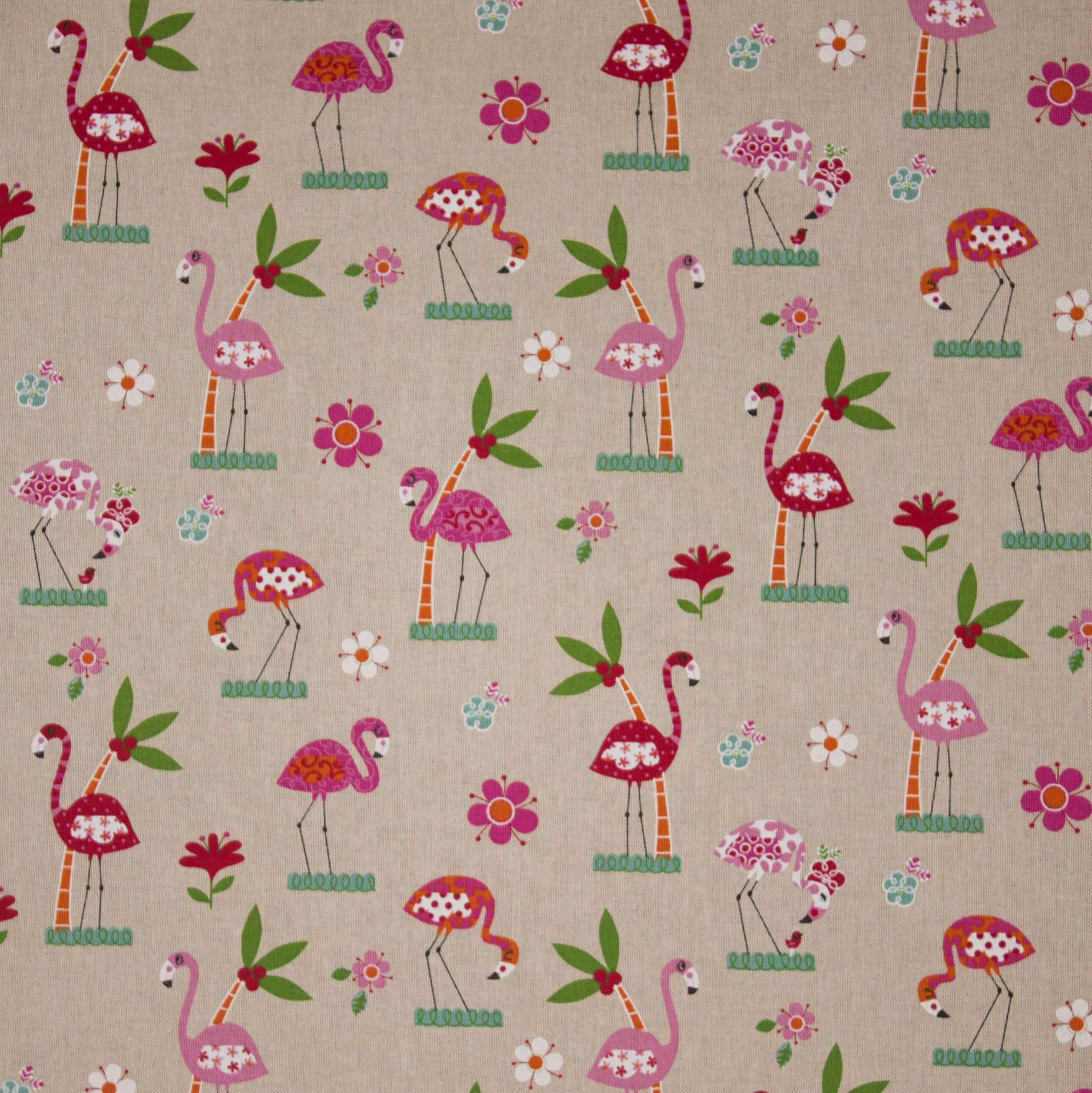 Canvas flamingo motief