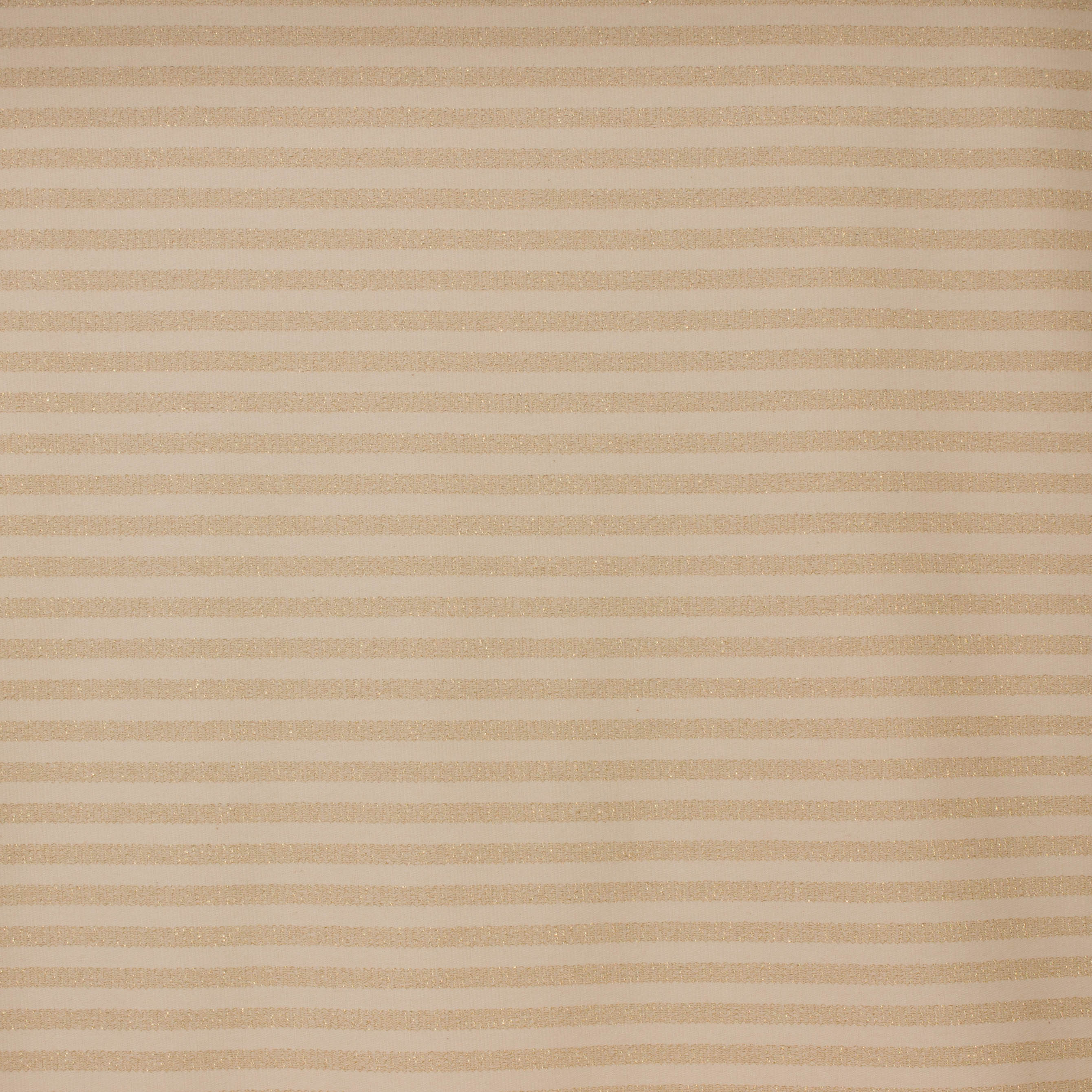 Ecru tricot met gouden glitter strepen