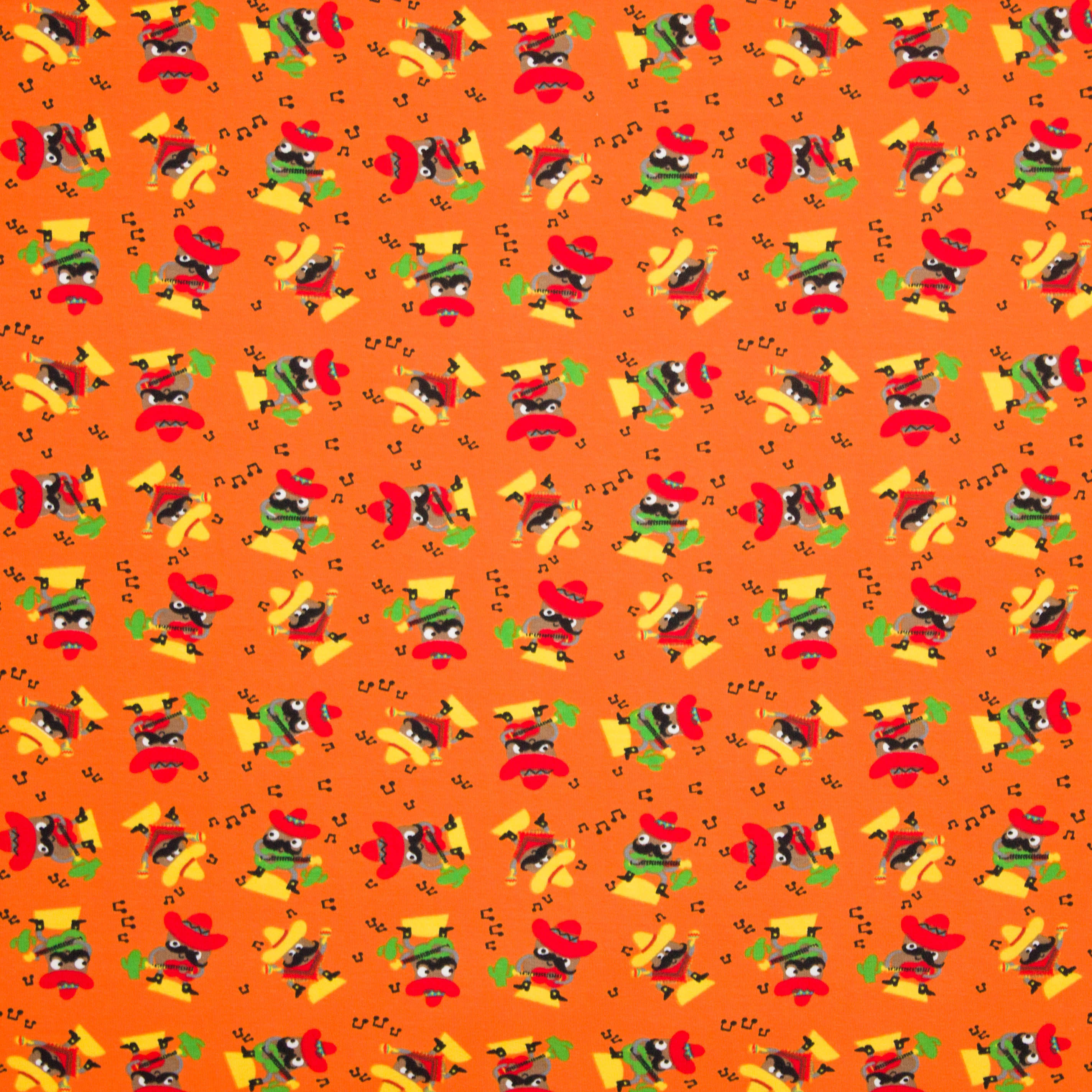 Katoen tricot Mexicaans motief