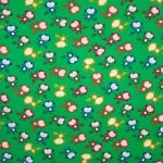 Katoen tricot POPPY aapjes motief