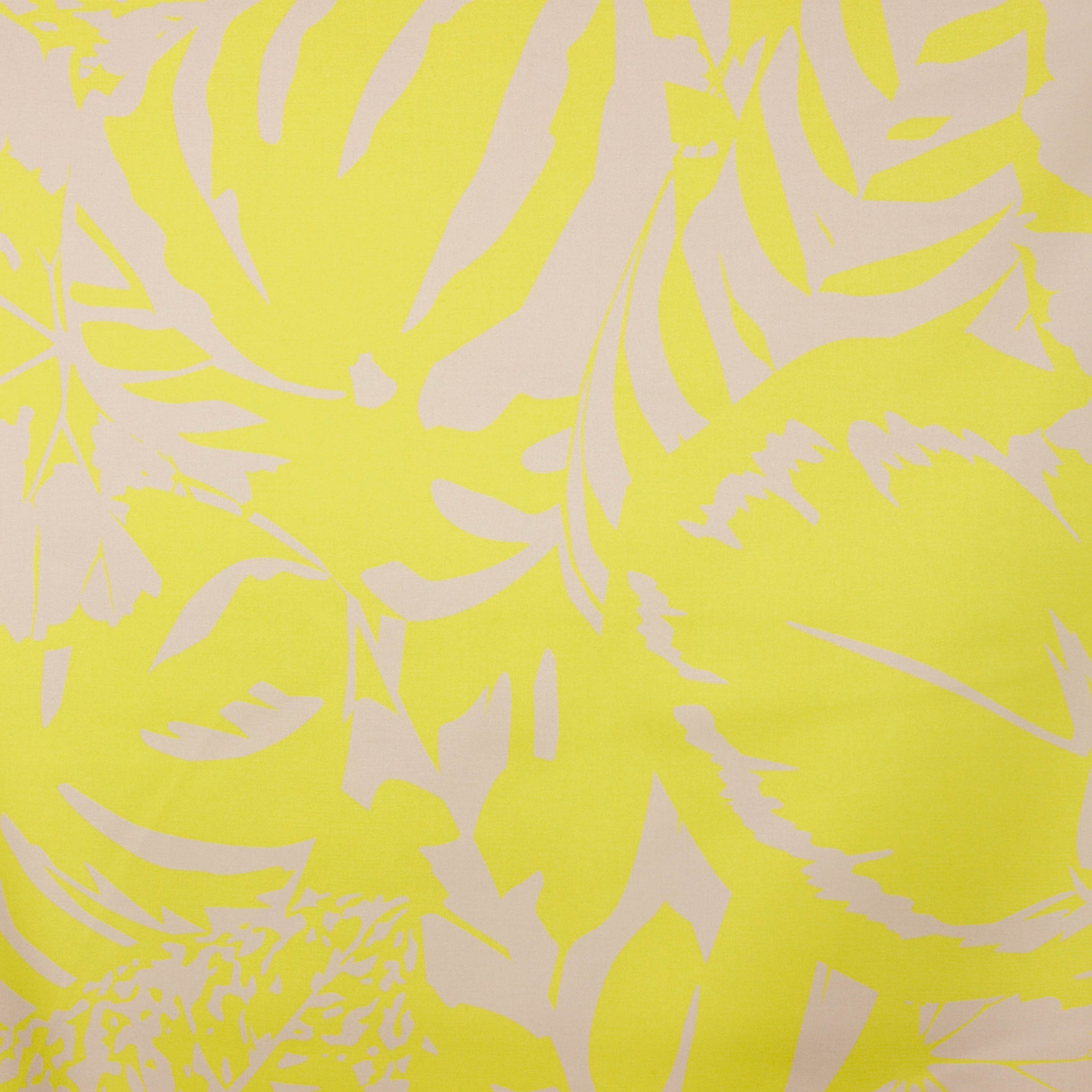 ecru katoen met fluo gele print van Fibre Mood