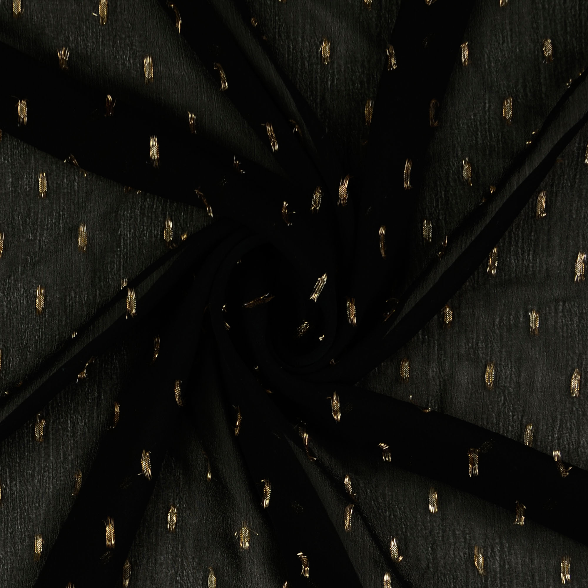 Zwarte chiffon met gouden streepjes van Milliblu's