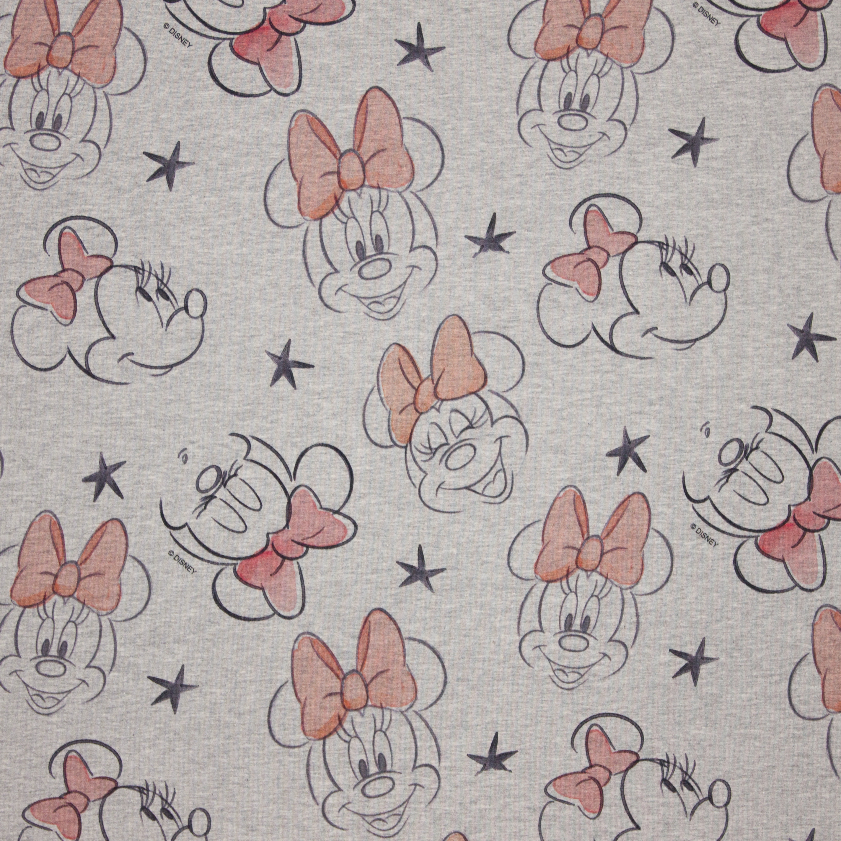 Grijze french terry gemeleerd Minnie Mouse