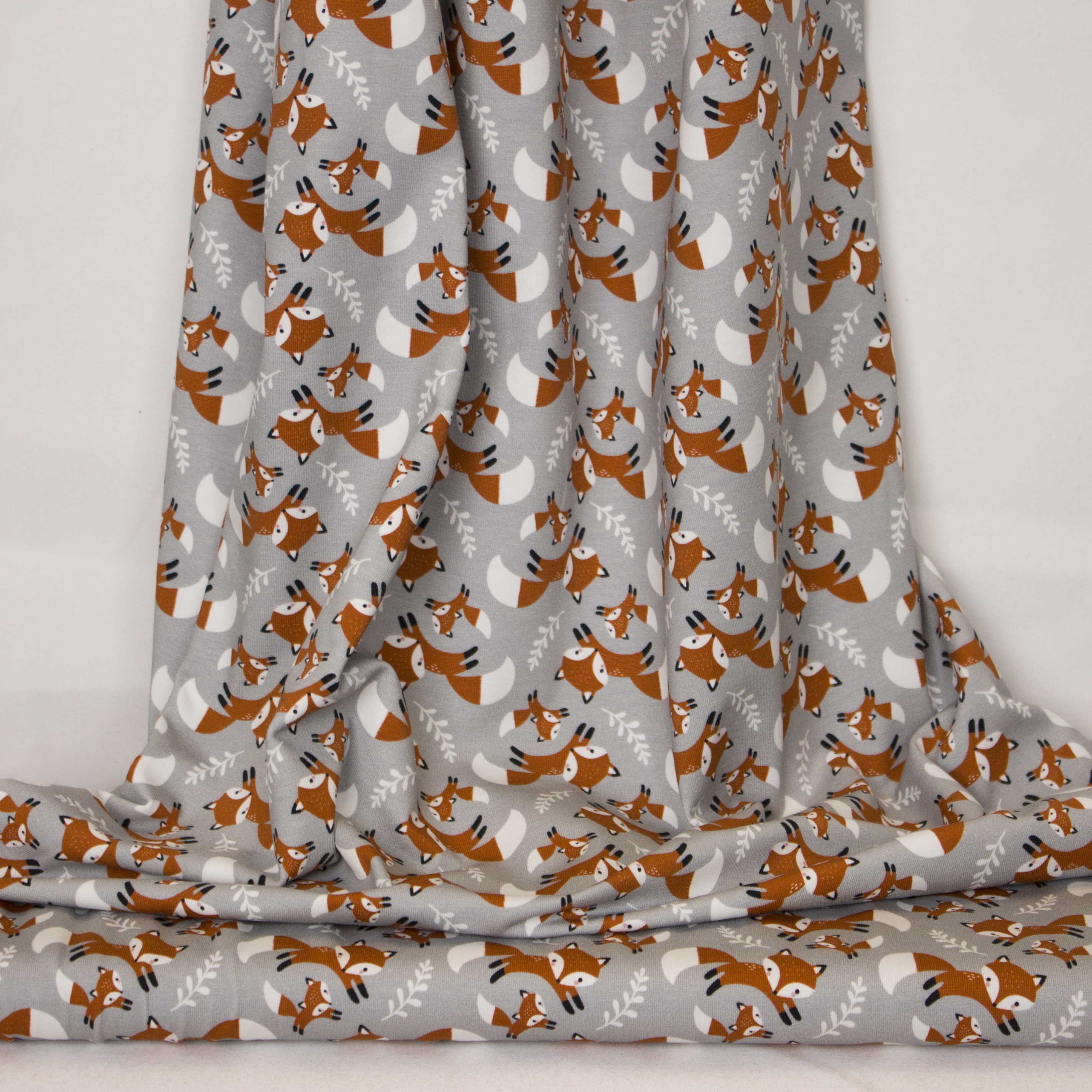 Grijze tricot met vosjes 'Theo'