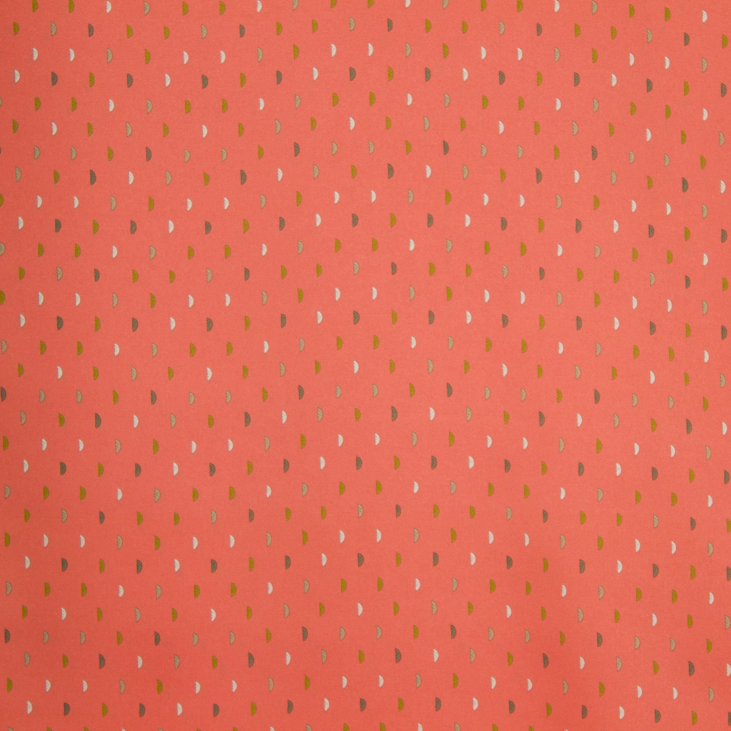 Rode/oranje polyester met groen motief