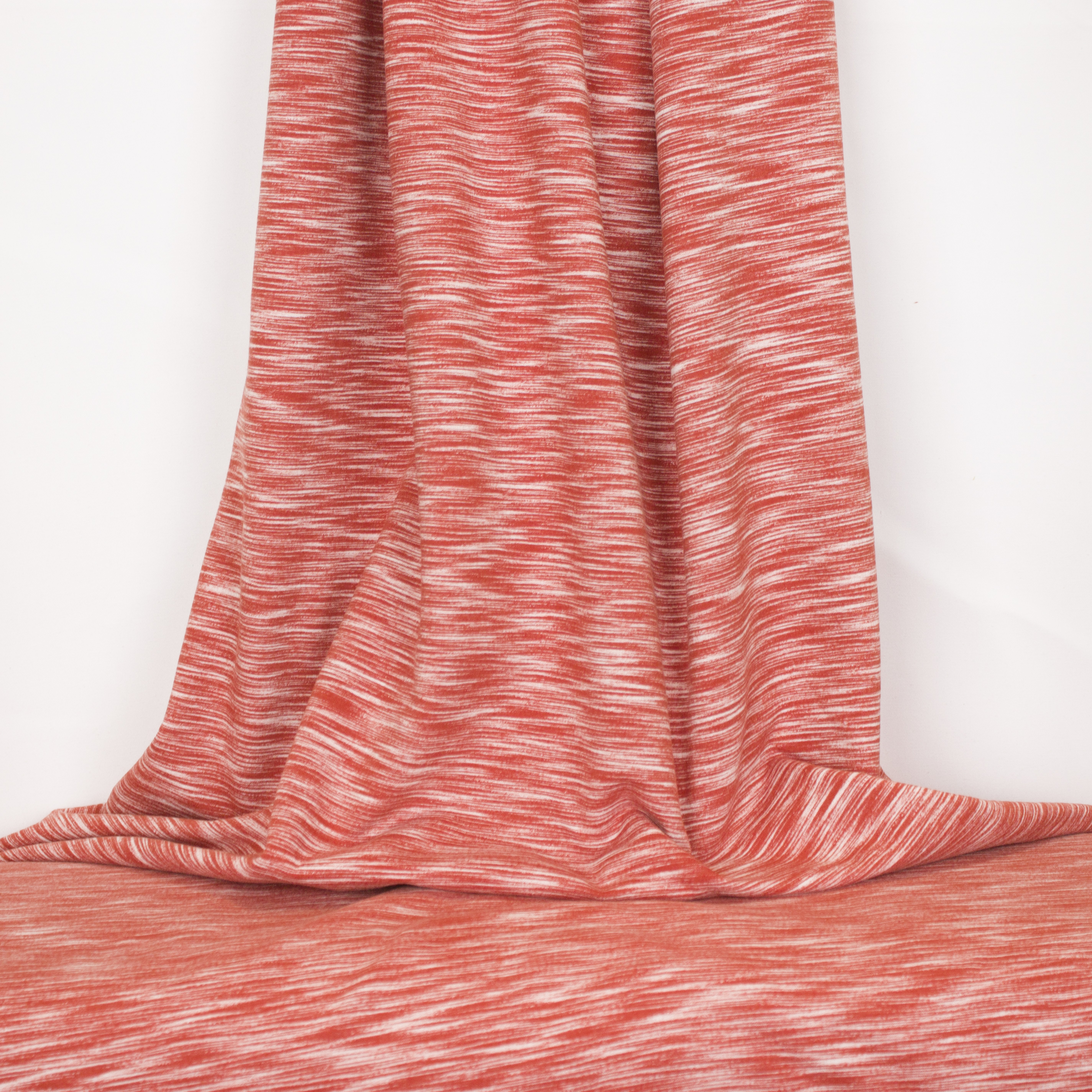 Donker oranje met wit gemêleerde sweater brushed - Poppy