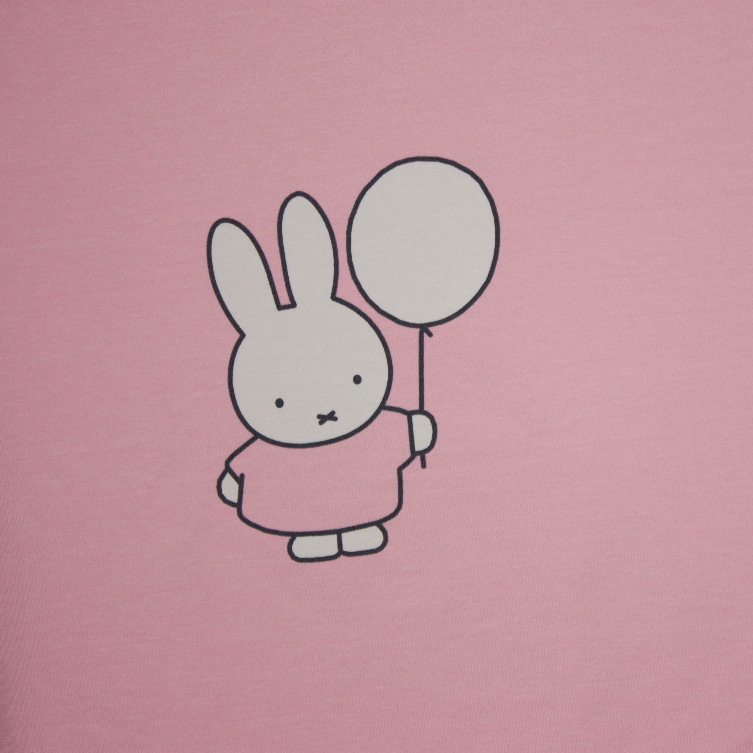 Lichtroze sweater paneel Nijntje met ballonnen