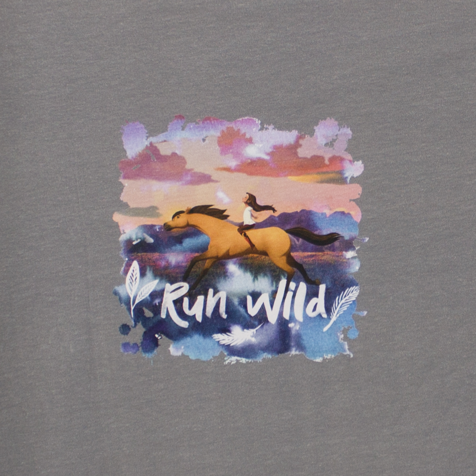 Grijs tricot paneel 'Spirit run wild'