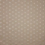 Ecru canvas met glitter zilveren sterren