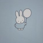 Lichtblauw sweater paneel Nijntje met ballonnen