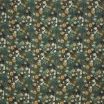 Italiaanse viscose met bloemen op zwarte achtergrond