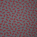 Grijze tricot met rode auto's