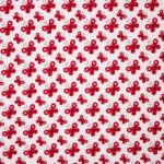 Witte tricot met rode vlinders