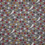 Grijze organische katoenen tricot met zwaluwen van Birch fabrics