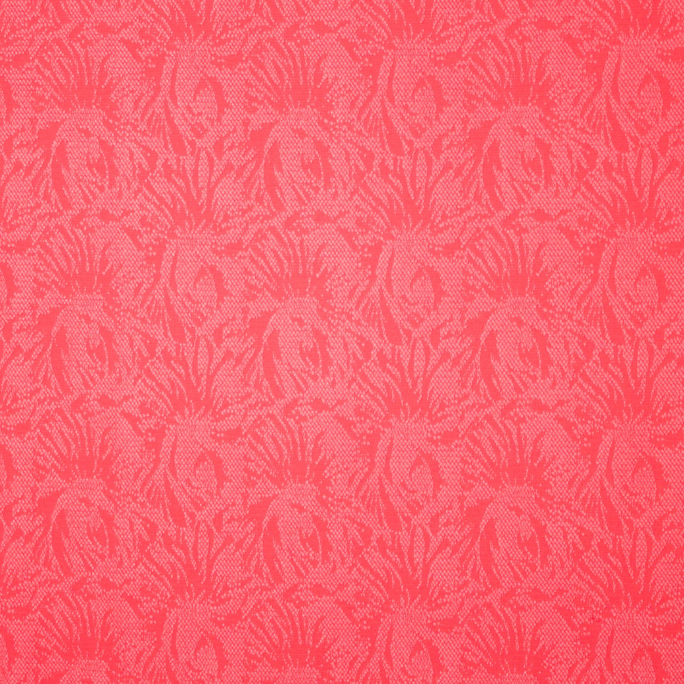 Koraalroze jacquard breitje met abstract motief van 'Fibre Mood'