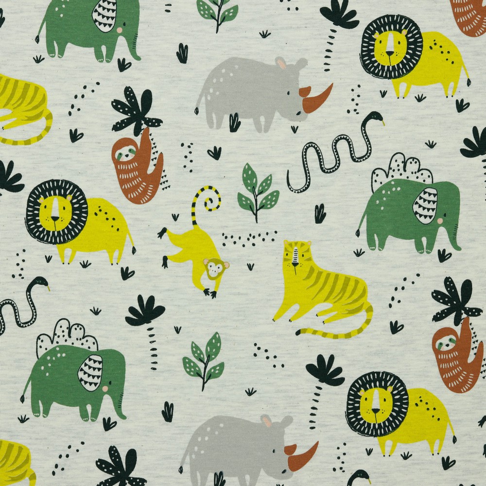Grijze tricot met wilde dieren van Poppy
