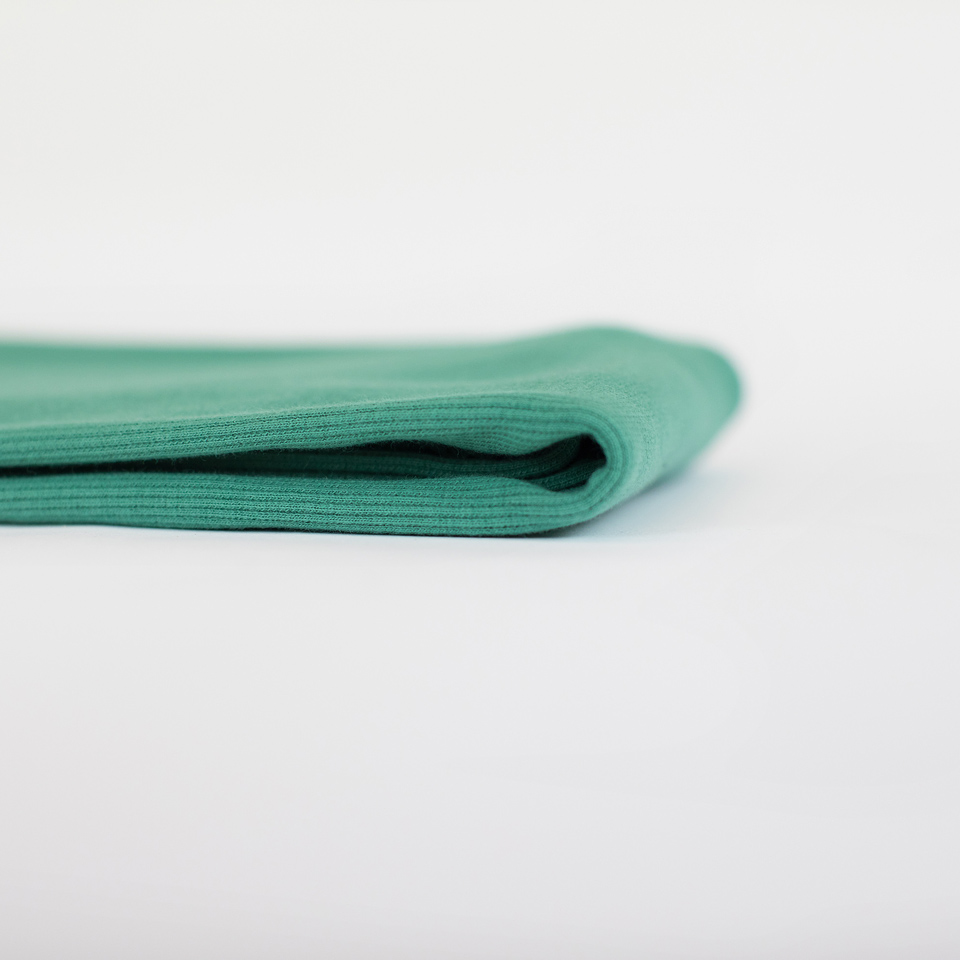 Groene boordstof van See you at Six 'Bottle Green - Rib'