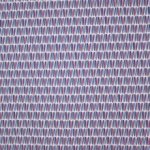 Witte organische tricot met blauw en rood streepjes motief van 'Lillestoff'