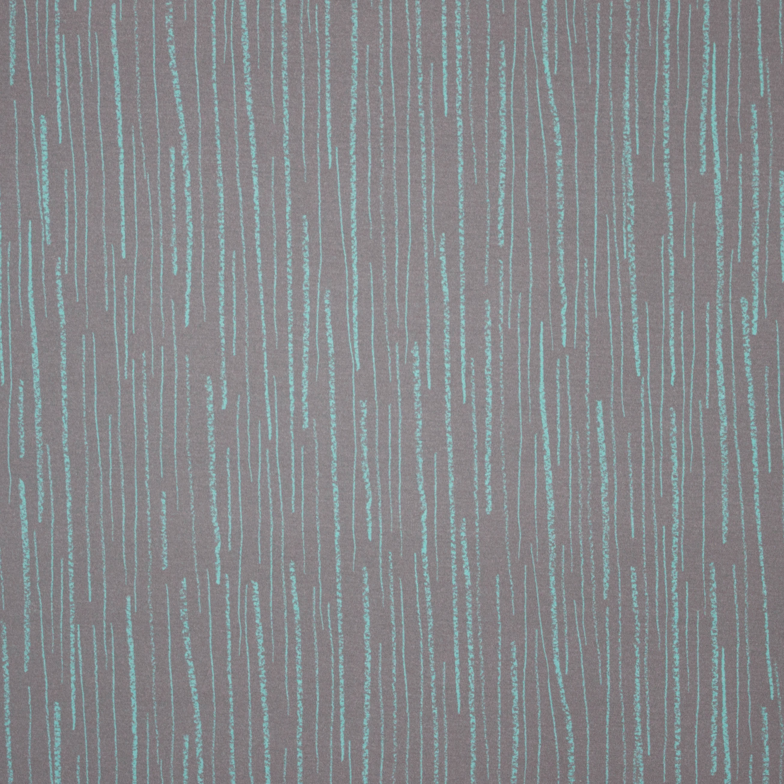 Grijze modal tricot met turquoise strepen van 'Lillestoff'