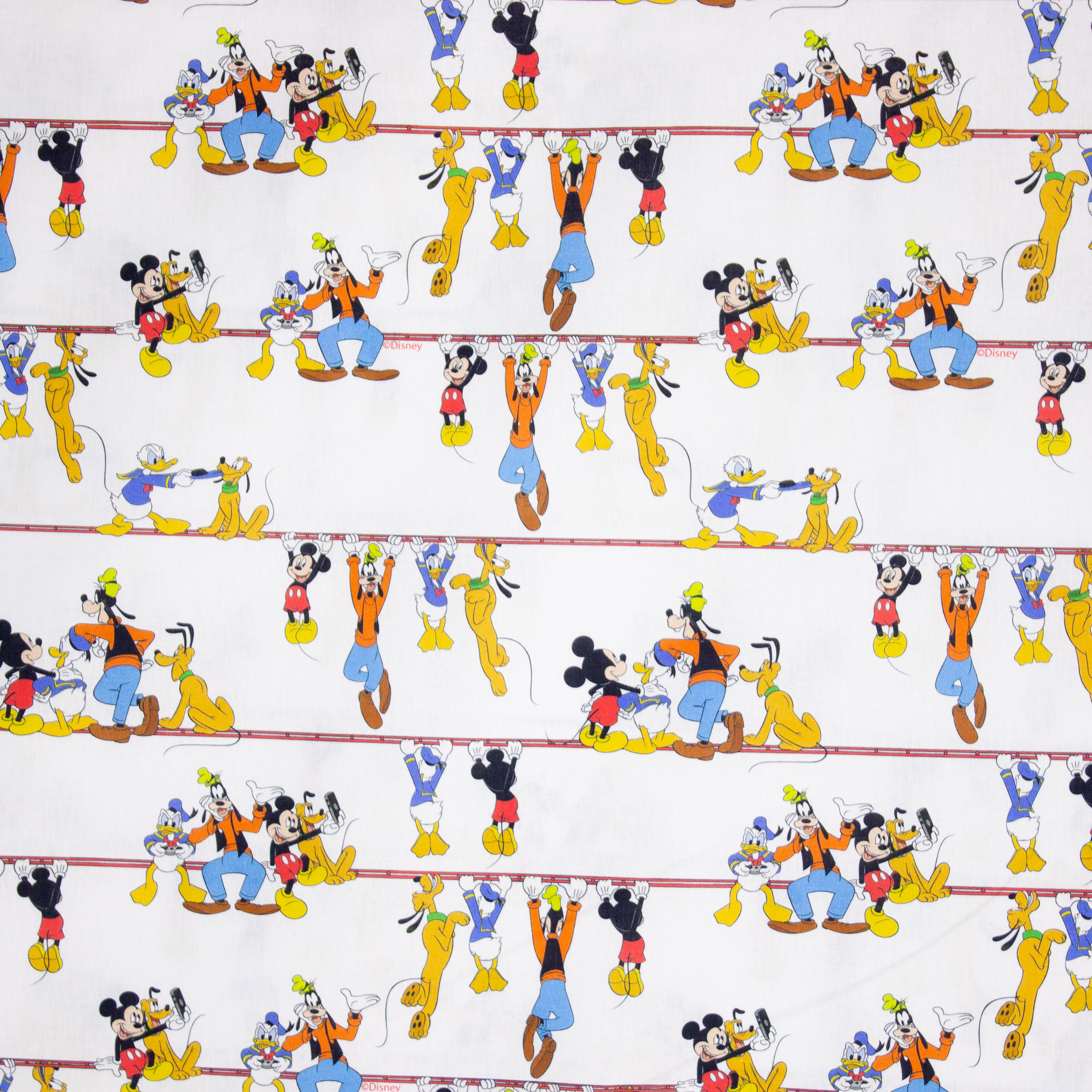 Katoen met Mickey Mouse Figuurtjes