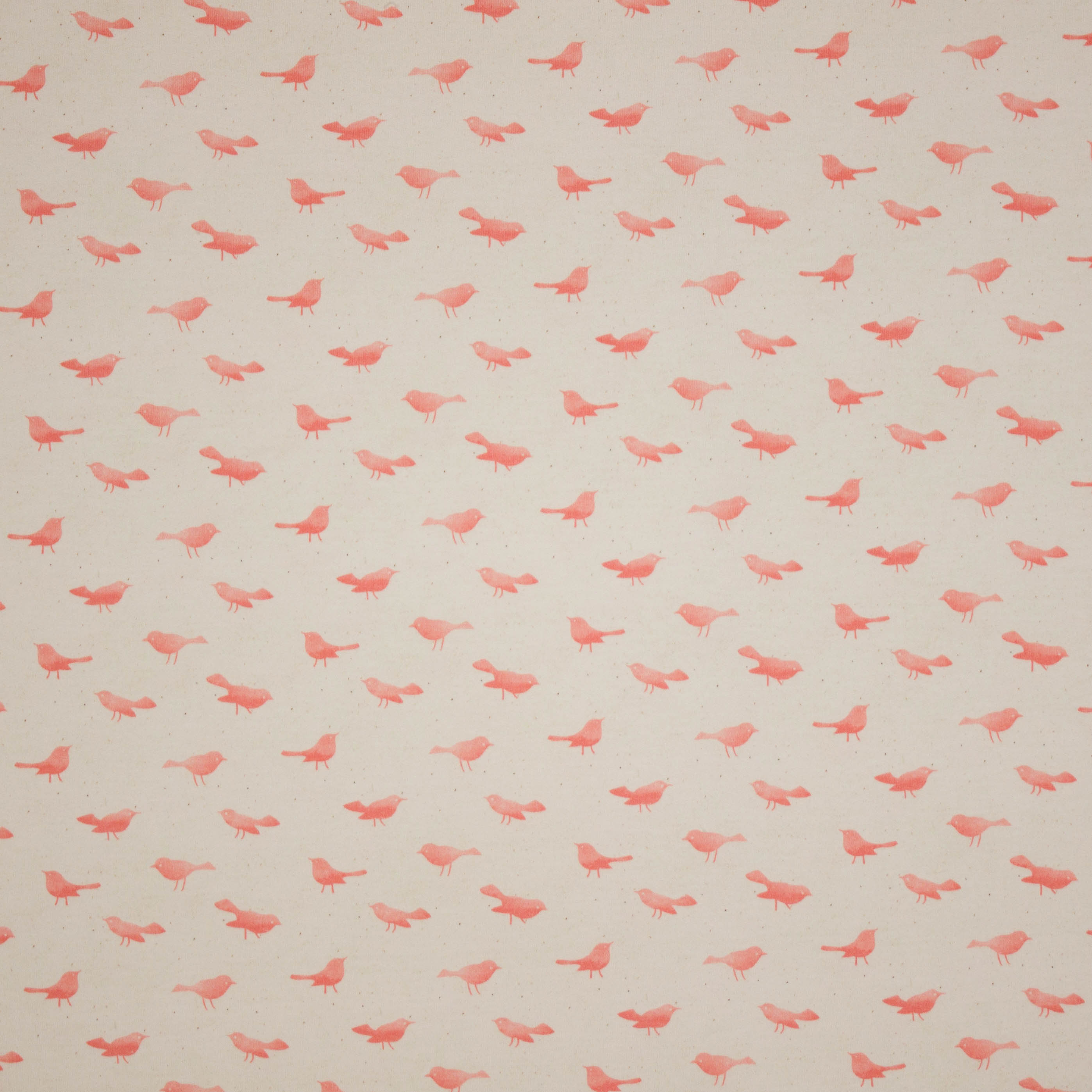 Ecru french terry met vogeltjes motief van 'About Blue Fabrics'