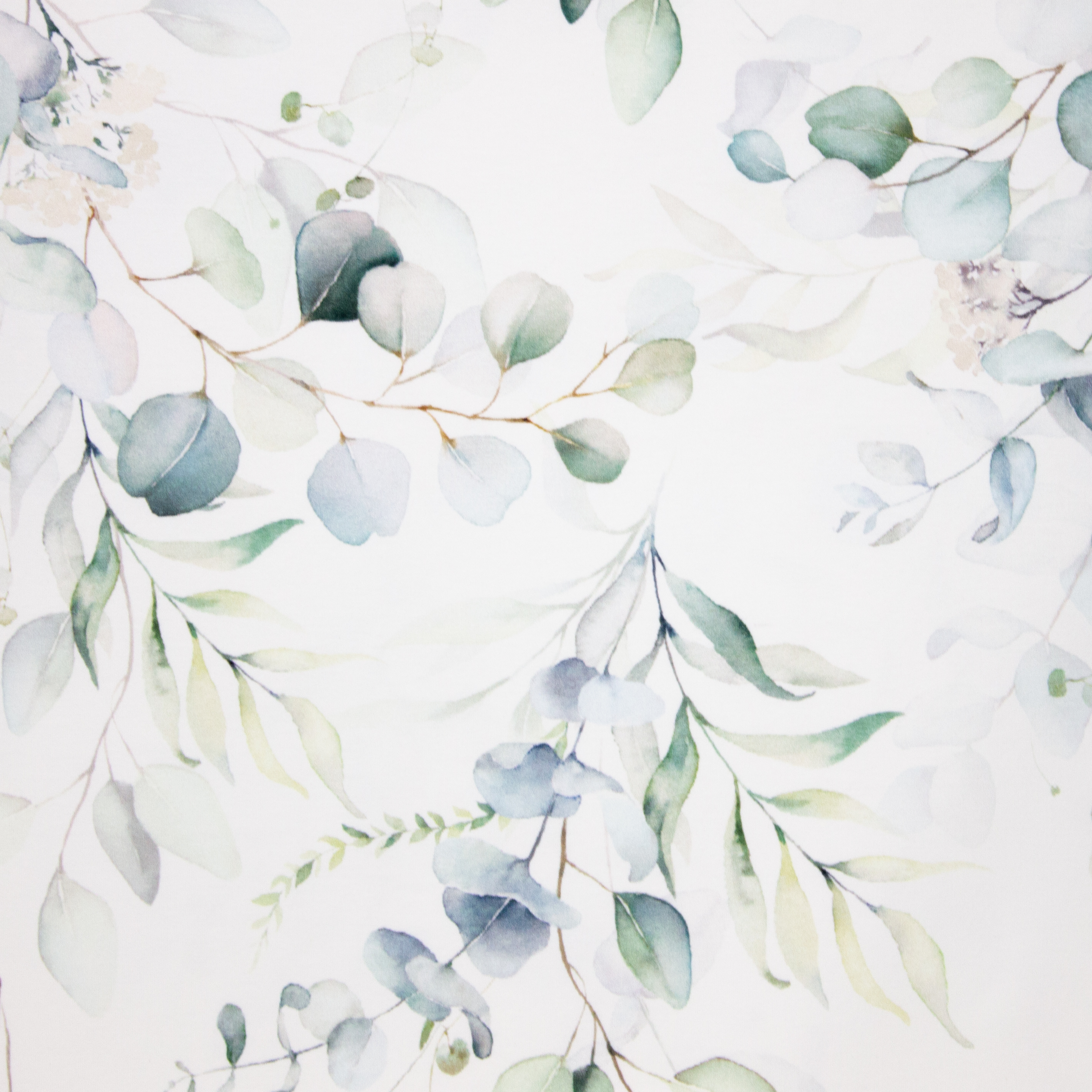 Witte French Terry met Bloemen
