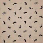 Viscose licht beige met kameleonprint