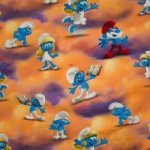Tricot met smurfenmotief