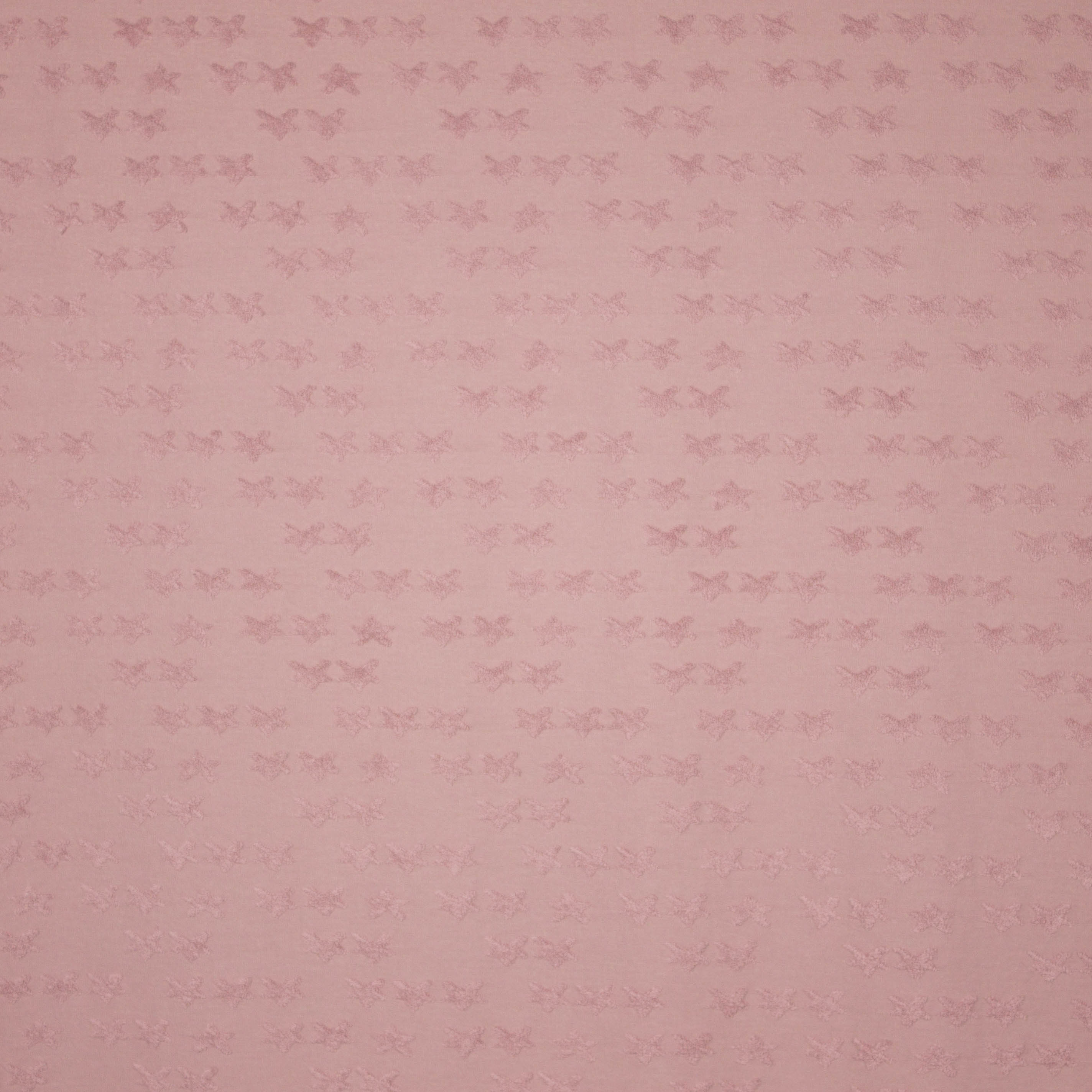 Oud roze tricot met reliëf sterretjes