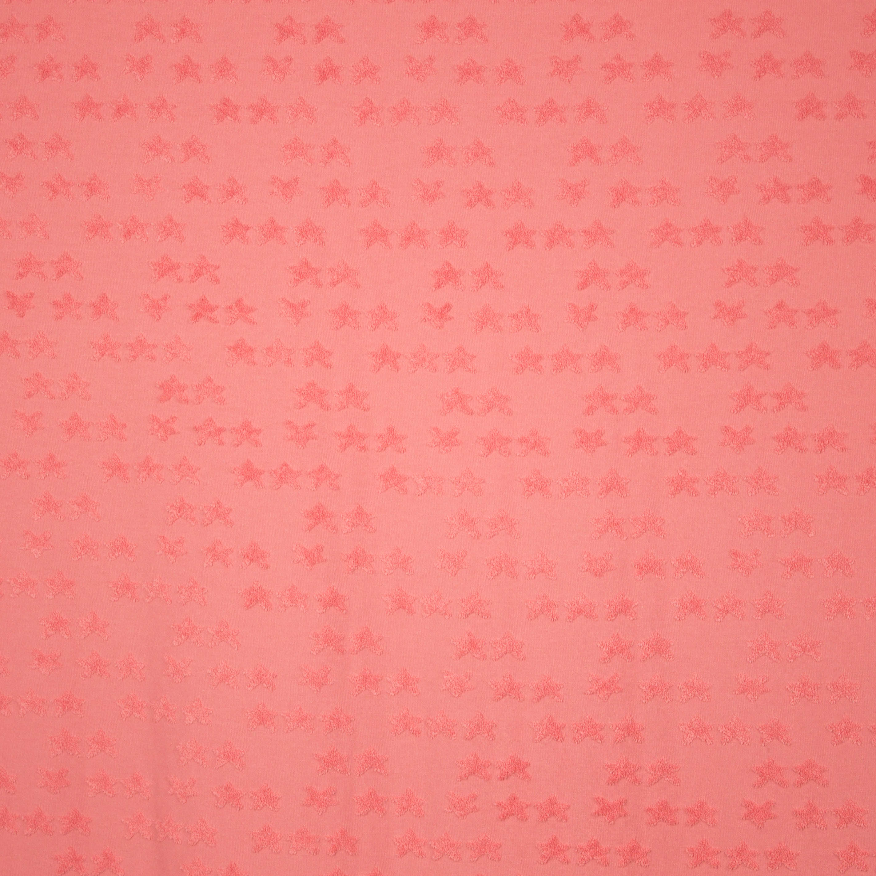 Zalmroze jacquard tricot met sterretjes